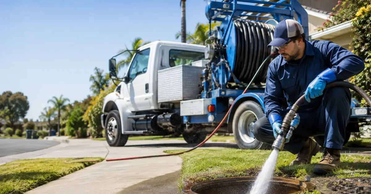 Hydro jet sewer cleaning Highland