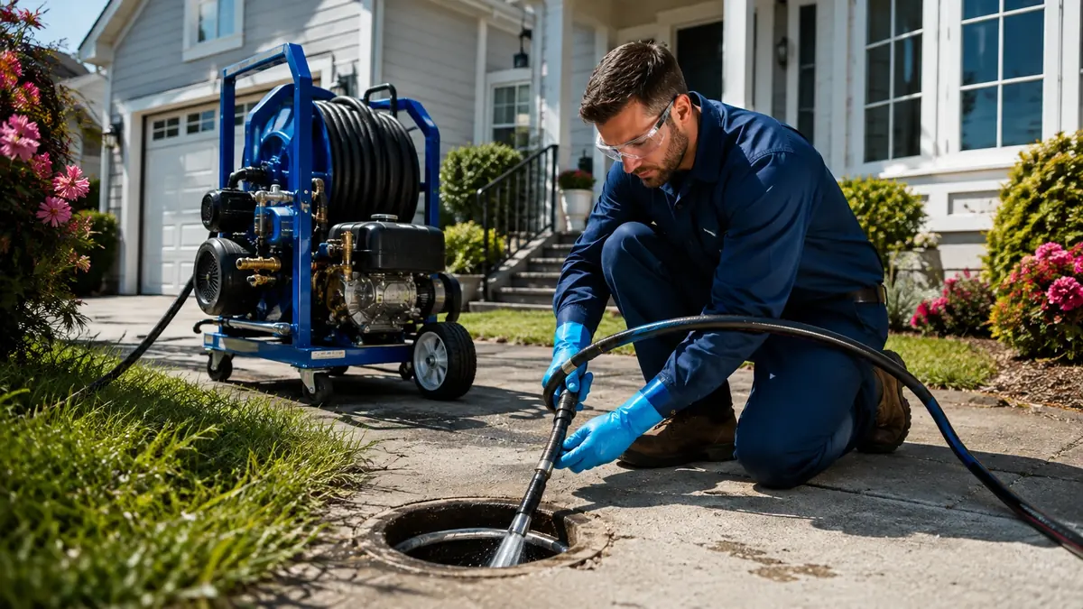 Residential Hydro Jet Drain Cleaning in Highland